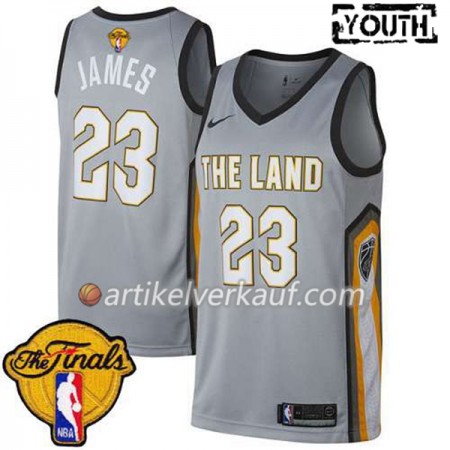 NBA Cleveland Cavaliers Trikot LeBron James 23 2018 Finals Patch Nike Grün Swingman - Kinder